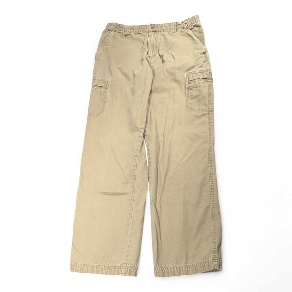 Vintage LL Bean Cargo Pants Mens 33x30 Brown Cotton Outdoor Gorpcore Twill Y2K